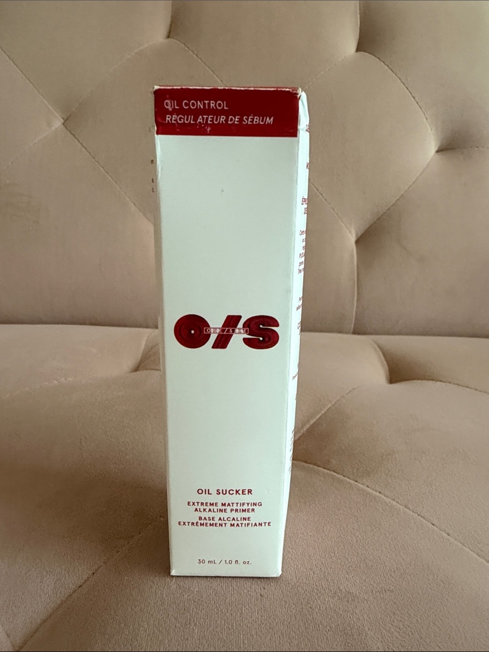 ONE/SIZE Oil Sucker Mattifying Primer — White & Red